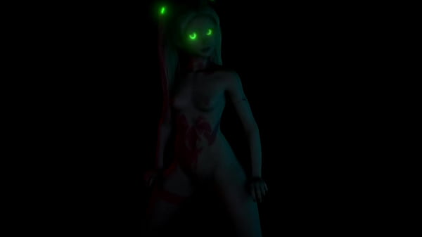 une jeune minx juteuse danse de manière obscène dans l’obscurité